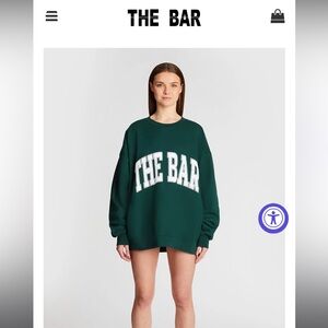 The bar varsity sweatshirt in hunter green